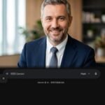 Портрет уверенного бизнесмена компании СпекТех 73 на нейтральном фоне в студийном освещении